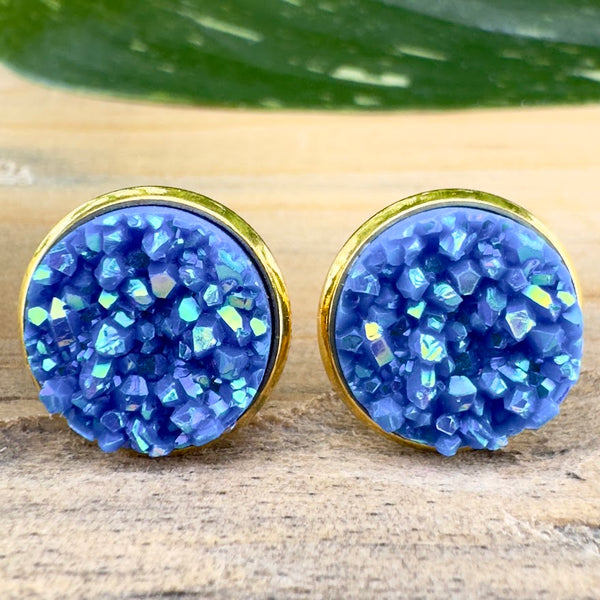 Azure Druzy Bobby Pins