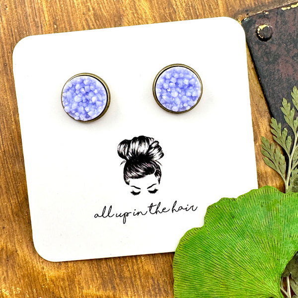 Mist Druzy Earrings