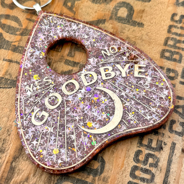 Orange Galaxy Planchette Keychain